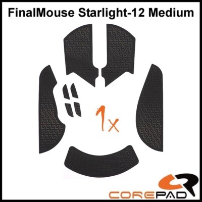 Corepad Soft Grips schwarz FinalMouse Starlight-12 M Ultralight Pro Grip Tapes
