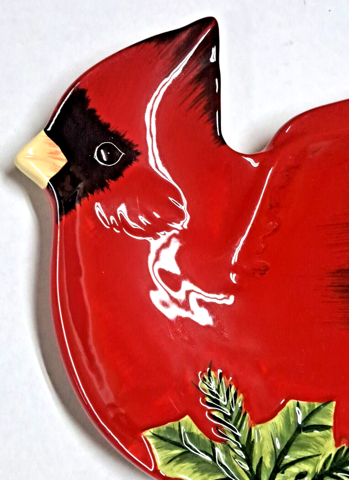 Cardinal Bird Plate Certified International Christmas Holiday