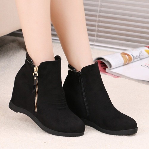 Wedge Ankle Boots Hidden Heel Platform 