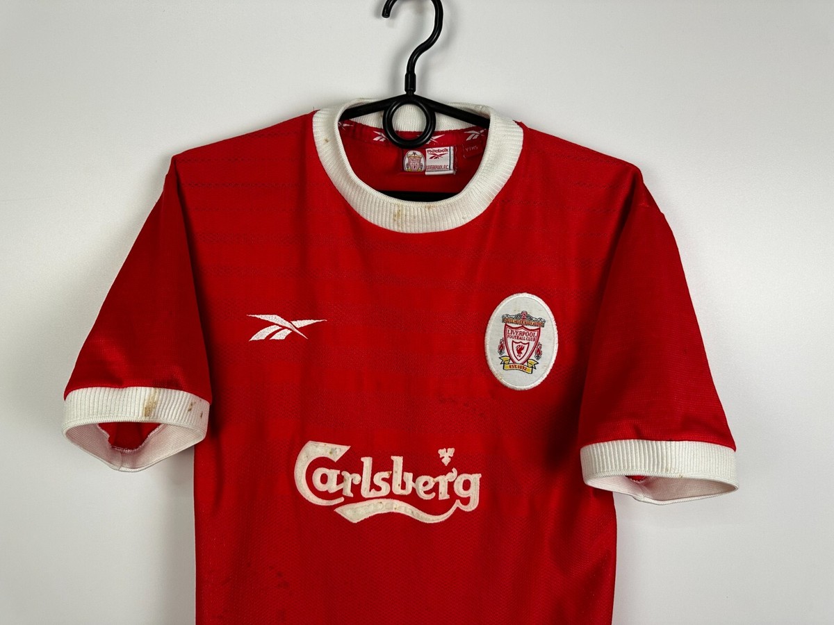 LIVERPOOL 1998 1999 2000 HOME FOOTBALL SHIRT SOCCER JERSEY SHORTS