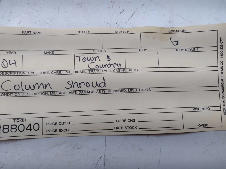 Cubierta de columna de dirección Chrysler Town & Country 2004-2006 OEM Foto 4 de 4