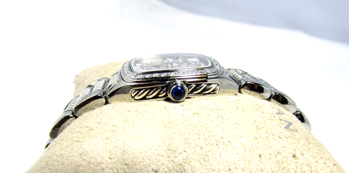 David Yurman Stainless Steel 25MM Magnified Pave Diamond Numbers ...