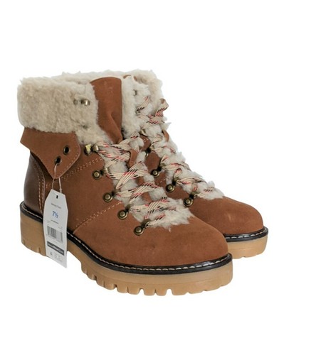 Time and Tru Womens Dark Tan Hiker Lug 