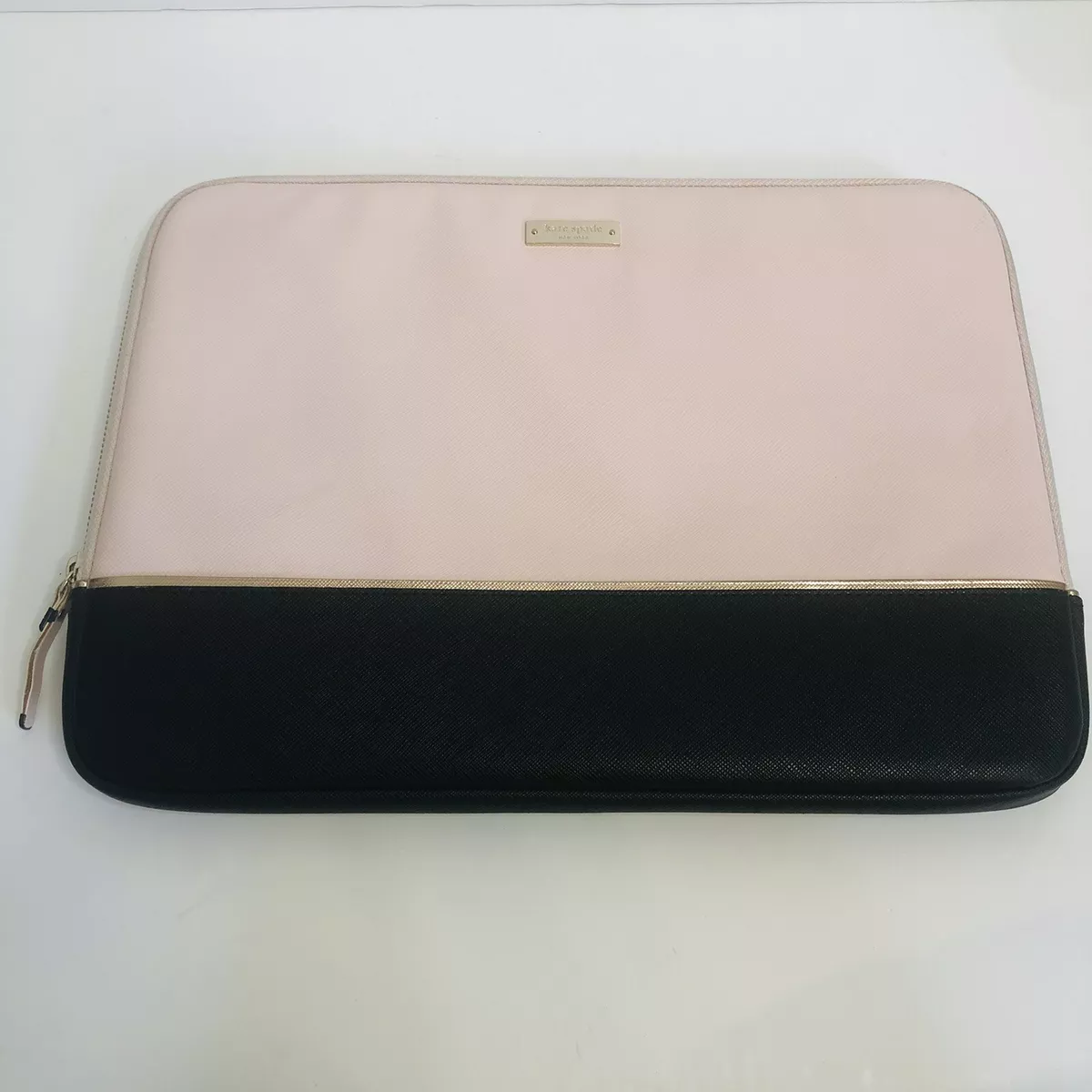 Kate Spade Black & Pink Padded Laptop Case Zip Computer Sleeve