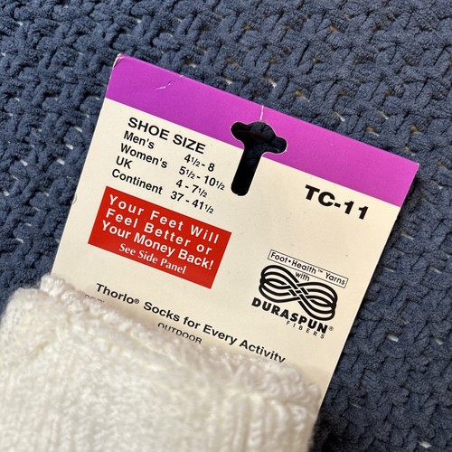 NOS Thorlo Sport Tennis Cuff Socks TC-11 White 90s VTG Acrylic Nylon White Golf - Picture 10 of 13
