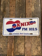 KNIX 102.5 FM Radio Arizona’s Best Country License Plate Booster Vintage novelty