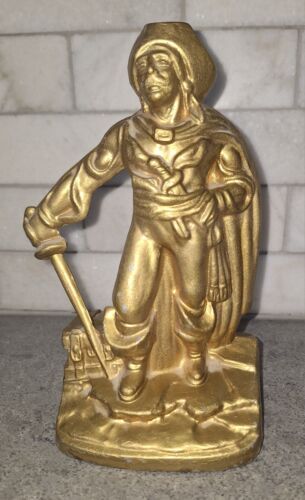 ANTIQUE AMERICAN STATUE SWASHBUCKLER / PIRATE MANTLE CLOCK TOPPER c.1880 ANSONIA - Picture 2 of 7