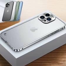 For iPhone 15 Pro Max Plus - Metal Bumper Frame Camera Lens Protection Case