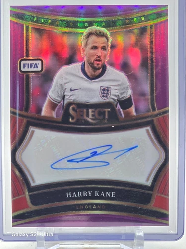 2024-25 Panini Select FIFA Signatures Harry Kane Purple Prizm 39/49 #S-HK
