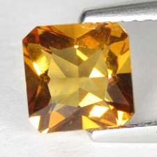 1.40Cts Mesmerizing Natural Citrine 7mm Square Cut Loose Brazil Gemstone REF-VDO