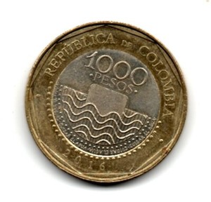 Colombia 2016, Reverse Loggerhead turtle, 1000 pesos, accept offers