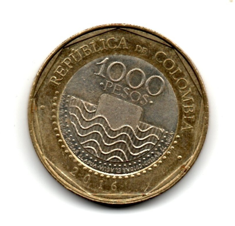 Colombia 2016, Reverse Loggerhead turtle, 1000 pesos, accept offers