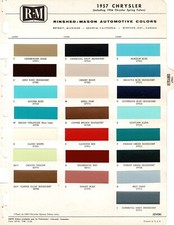 1957 Chrysler New Yorker Windsor Imperial Wagon Paint Chips R-m