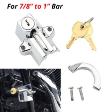 Chrome Motorcycle Helmet Lock For Harley Davidson Softail Dyna Sportster Touring