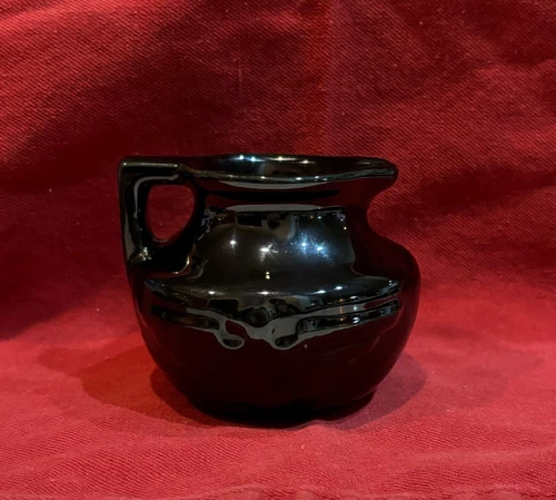 Frankoma Pottery #555 Vintage Eagle Thunderbird Mini Pitcher V dark green