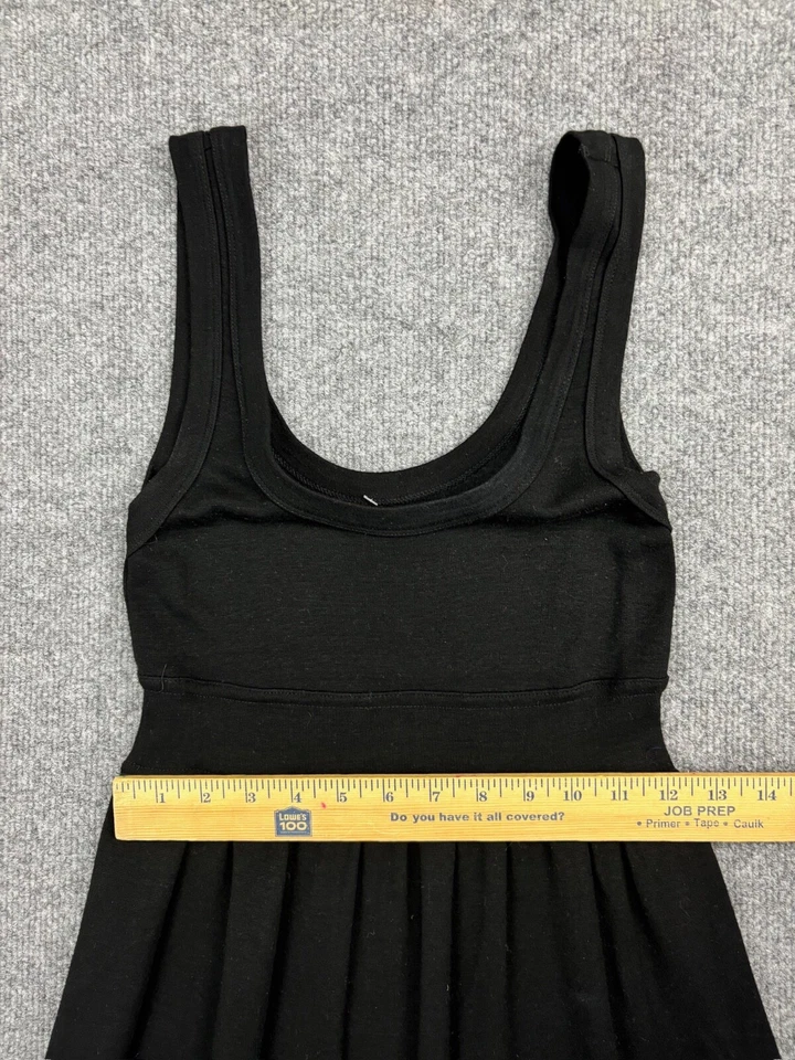 Vestido de terciopelo para mujer mediano negro sin mangas sin mangas cuello redondo línea A Hecho en EE. UU. Foto 4 de 4