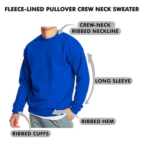 Men's (3-PACK) Crew Neck Fleece-Lined Pullover Sweater (Sizes: S-2XL) FREE SHIP - Picture 13 of 20