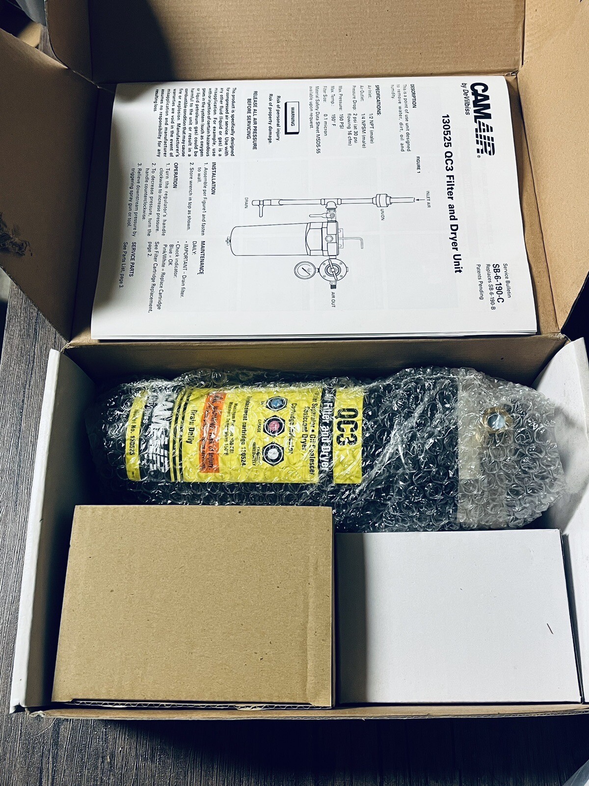 DeVilbiss+130525+CAMAIR+Qc3+Air+Filter+and+Dryer for sale online eBay