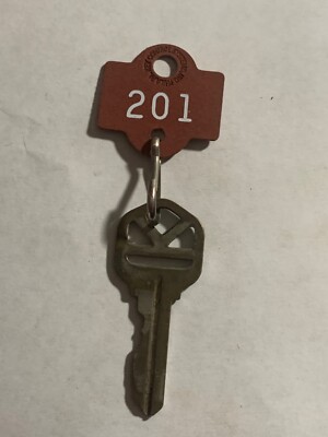 Vintage College Dorm room Hotel Motel Room Key Fob with Key #201 | eBay