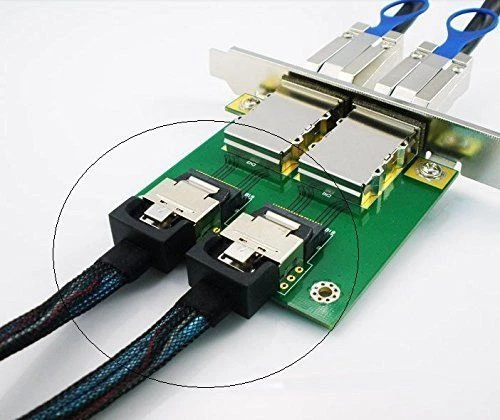 Cable RAID de disco duro interno Mini SAS 36 pines para servidor 33" SFF-8087 a SFF-8087 Foto 2 de 4