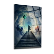 Infinity Glass Wall Art, Easy Installation, Fade Proof Home Decor Wall Art