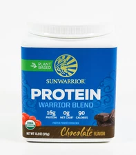 Sunwarrior WARRIOR BLEND Protein 13.2oz Organic BCAA plant CHOCOLATE 03/2026
