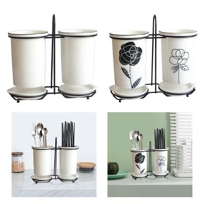Essstäbchen Käfig Küchenutensilien Halter Keramik Küche Gabel Löffel Organizer