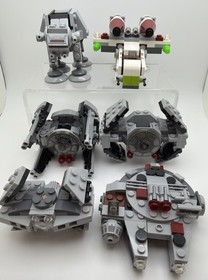 6 LEGO Star Wars MICROFIGHTERS Lot: 75076/75298/75128/75193/75031/30275 NO FIGS