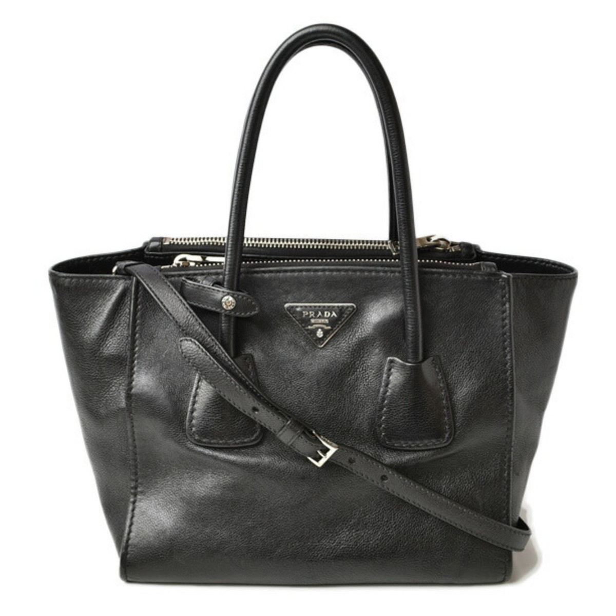 Prada handbag shoulder bag 2way PRADA B2625M GLACE CALF calf Prada handbag shoulder bag 2way PRADA B2625M GLACE CALF calf