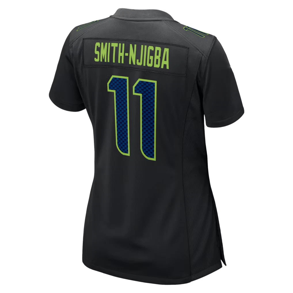 Seahawkss Jaxon Smith-Njigba Black Super B.owl LX Patch  Game Jersey S-2XL