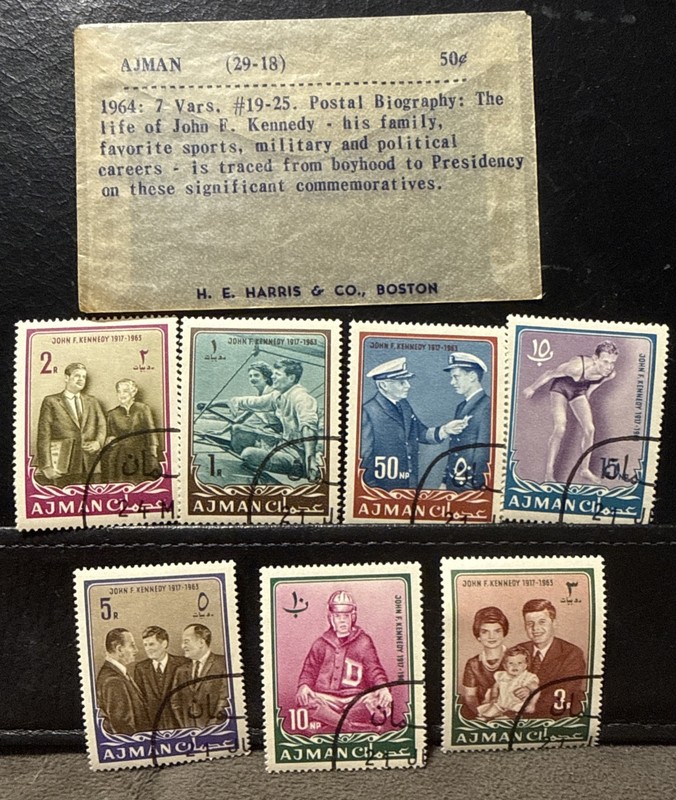 Ajman 1964 Life of John F Kennedy MNH (SC# 19-25) 7 stamps