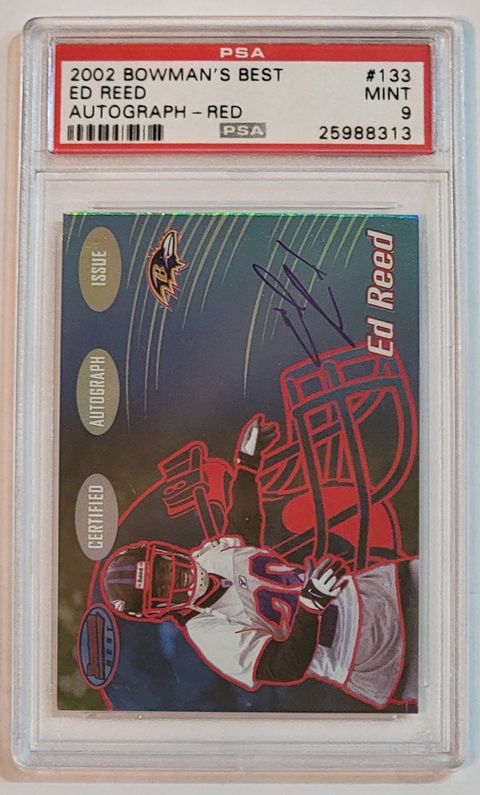 Ed Reed Bowman's Best #133 Autograph-Red