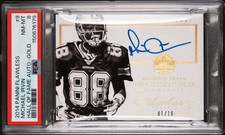 2014 Panini Flawless Hall of Fame Autographs Michael Irvin #9 Gold /10 PSA 8