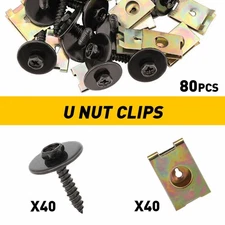 For BMW 80 Body Car Panel Fastener Fender Kit Hex U-Nut Bolts Clips Screws Fixed