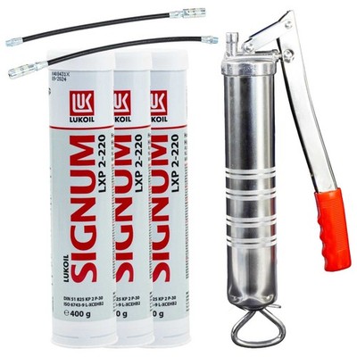 Lithium-Komplexfett Fett Lithium Lukoil LXP 2-220 3 X 400g + Fettpresse BockTec