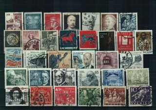 Schweden Briefmarken 1 Steckkarte gestempelt