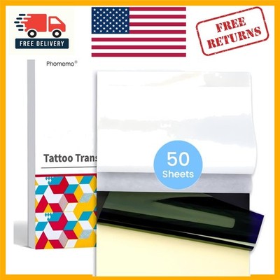 A4 Tattoo Transfer Paper: 50 Sheets of 4 Layer Water Resistant Stencil Sheets