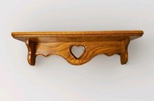 Handmade Oak Wood Heart Shelf Cottagecore Vintage Farmhouse Shelf 22x5.5x5.5