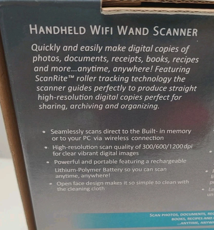 Pandigital Wireless Handheld WiFi Wand Scanner - Brand New - Blue - Image 4 of 4