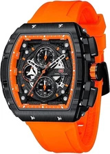 Reloj De Hombre Diseñador Único Esfera Rectangular Reloj Pulsera De Lujo Premium