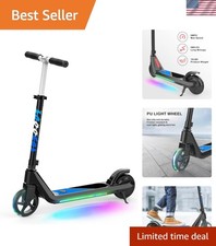 Adjustable Electric Scooter for Kids 6-10 with Flash Wheels Safety Features