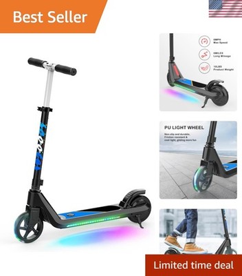 Adjustable Electric Scooter for Kids 6-10 with Flash Wheels & Safety Features