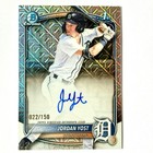 JORDAN YOST 2025 Bowman Draft 1st Auto HTA Refractor /150 Detroit Tigers🔥