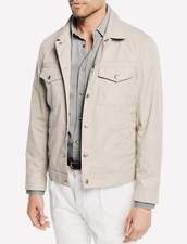 BRUNELLO CUCINELLI Men  s  Techno Cotton  Lightweight Bomber Jacket 52 IT 3500 