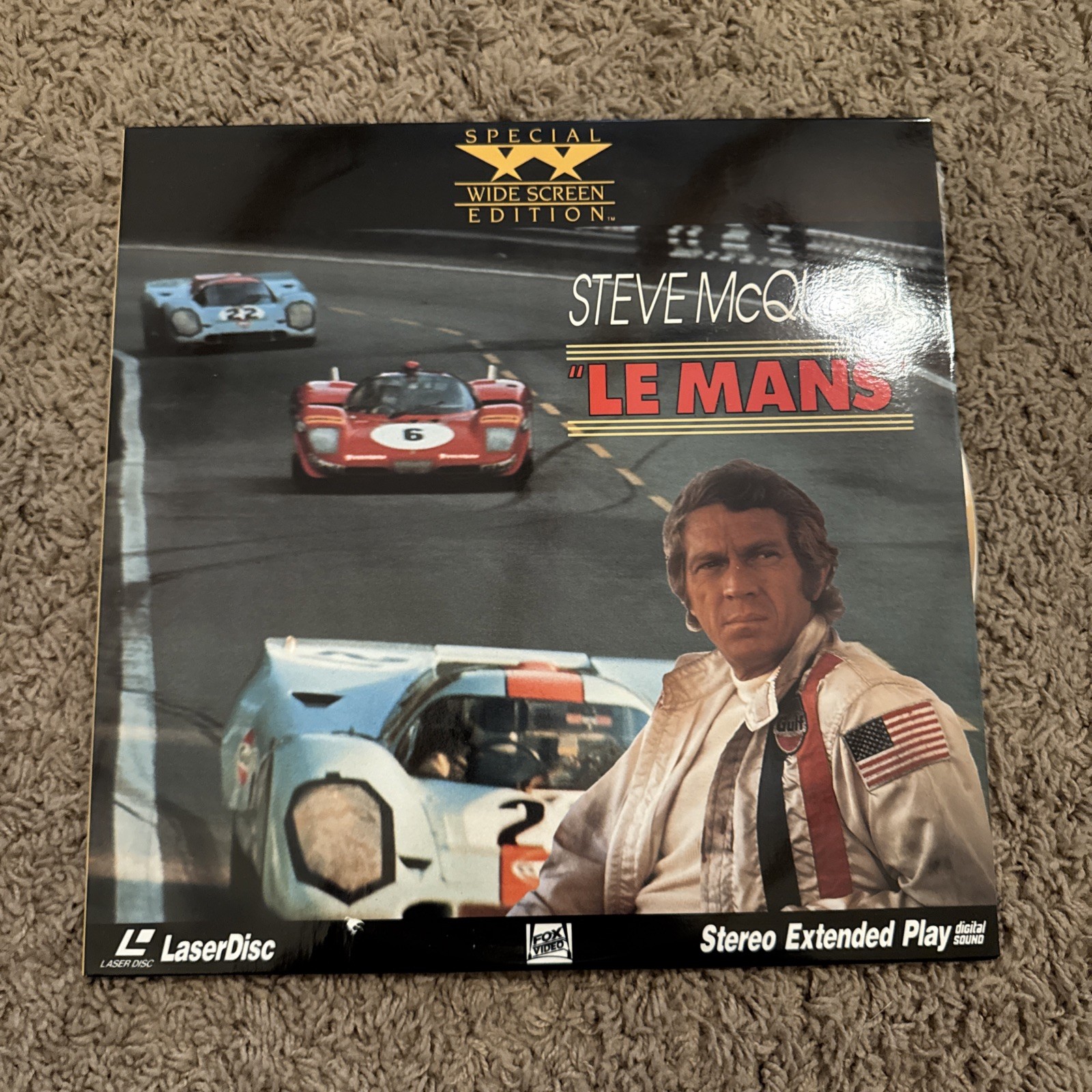 Le Mans Widescreen Laserdisc LD Steve McQueen  Free Ship