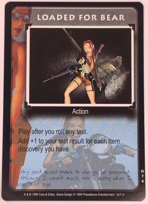 Tomb Raider Karte Lara Croft CCG - Loaded For Bear - 074 - Base Set