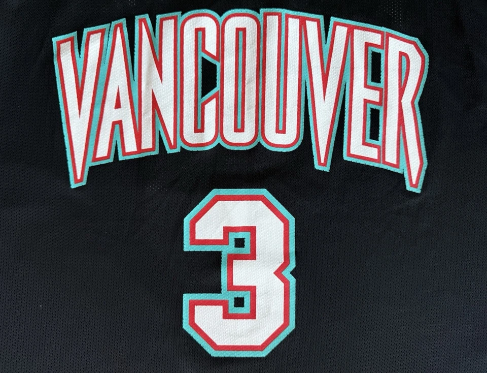 VINTAGE SHAREEF ABDUR RAHIM JERSEY VANCOUVER GRIZZLIES 1997-98 XL 48 CHAMPION - Image 3 of 4