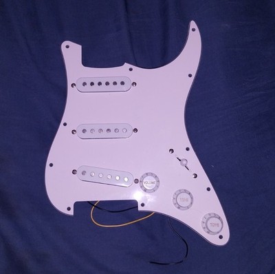 Squier Debut Stratocaster Loaded Pickguard Pick Guard (White)