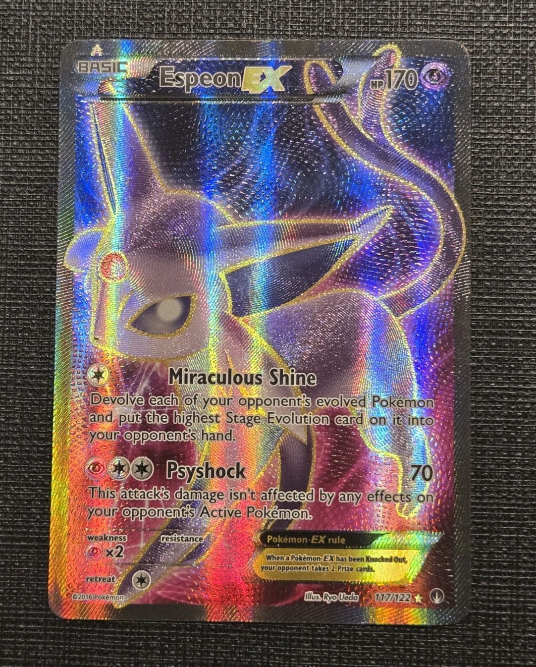 Espeon EX 117/122 BREAKpoint Ultra Rare Pokemon Card MP