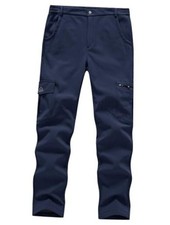 Women's Winter Hiking Pants Fleece Lined Waterproof Windproof Snow Large Navy